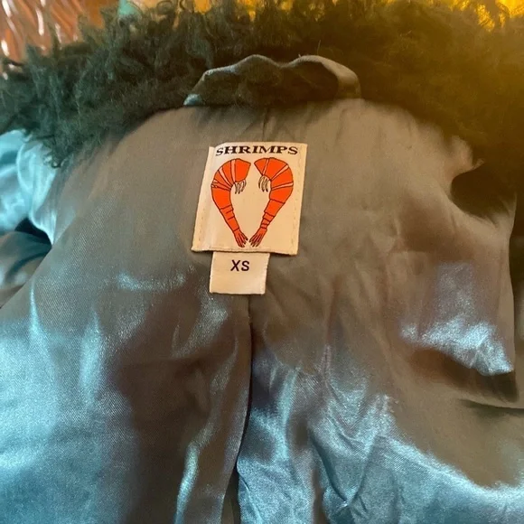 🌹Shrimps🌹 Vintage Faux Fur Colourblock Coat - Picture 11 of 12